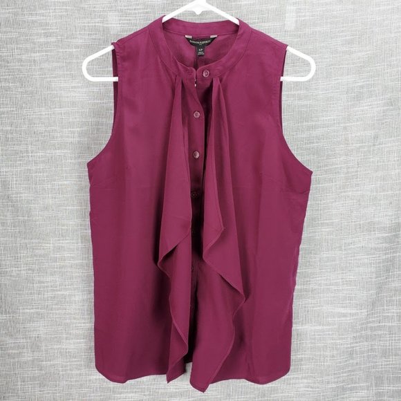 Banana Republic Tops - Banana Republic Cascade Blouse Small Petite Beet